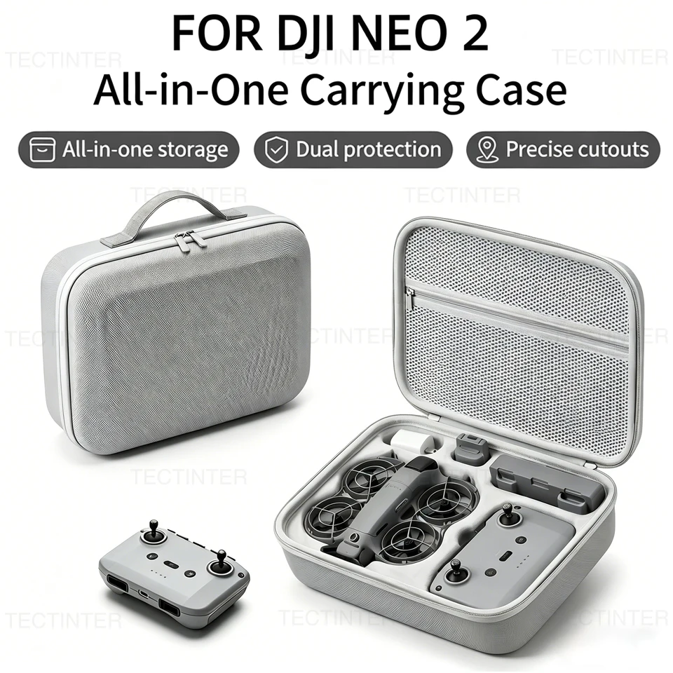 Portable Carrying Case Bag for DJI NEO 2 Drone Organizer Storage Bag Hard Shell RC-N3 Remote Shoulder Bag Pouch Accessories
Portable Carrying Case Bag for DJI NEO 2 Drone Organizer Storage Bag Hard Shell RC-N3 Remote Shoulder Bag Pouch Accessories