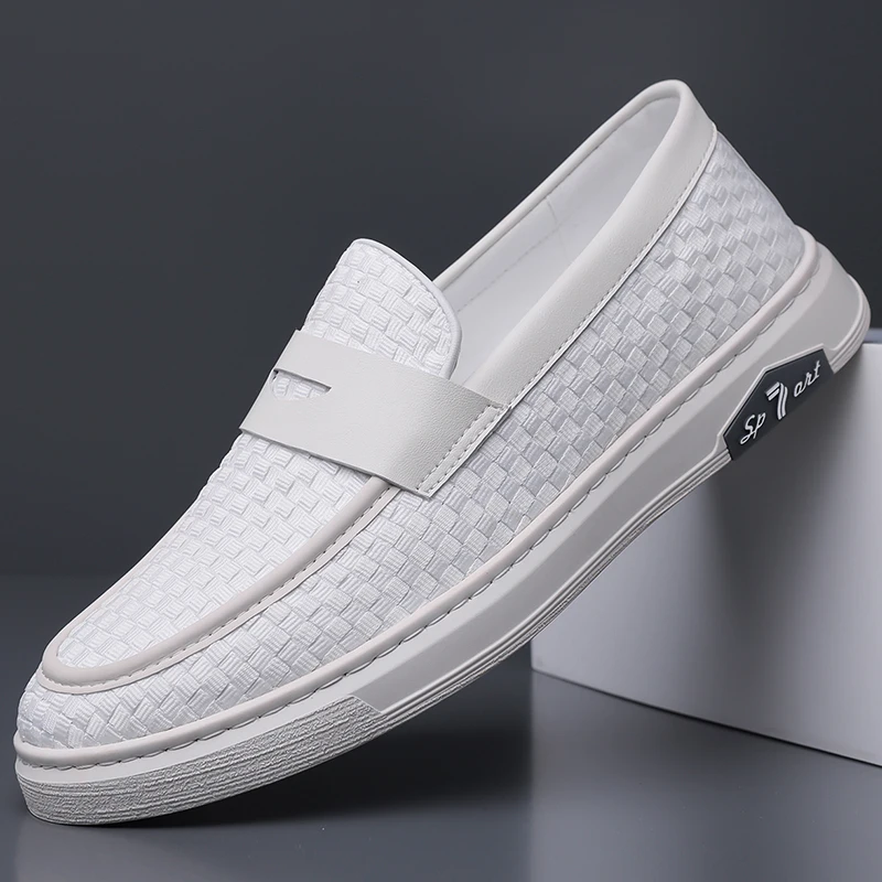 Men's Slip-On Loafers Summer Comfortable Breathable Soft Bottom Business Casual White Shoes Easy Wear Casual Sneakers-189
Men's Slip-On Loafers Summer Comfortable Breathable Soft Bottom Business Casual White Shoes Easy Wear Casual Sneakers-189