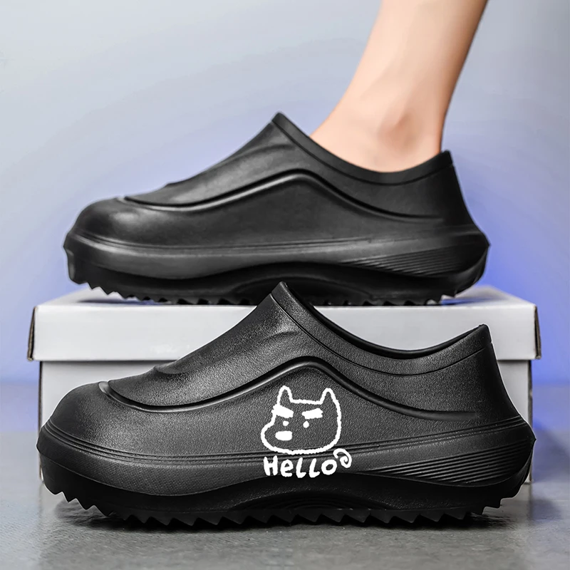 Модная мужская повседневная обувь, новые сандалии из ЭВА, водонепроницаемая нескользящая обувь для шеф-повара, легкие садовые сабо, удобная обувь для медсестры и врача
Модная мужская повседневная обувь, новые сандалии из ЭВА, водонепроницаемая нескользящая обувь для шеф-повара, легкие садовые сабо, удобная обувь для медсестры и врача