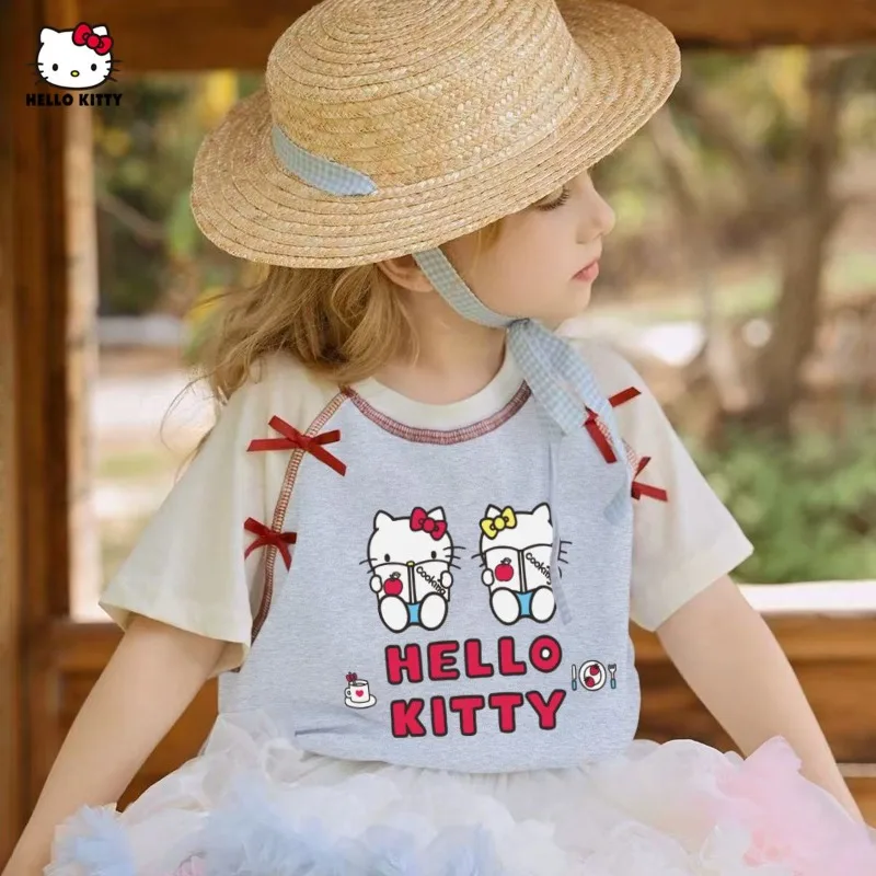 Girly Heart Kawaii Sanrio Ins Fashion Hello Kitty Cotton Printed Short Sleeve Cute Round Neck Shirt Baby Clothes Gifts Toys
Girly Heart Kawaii Sanrio Ins Fashion Hello Kitty Cotton Printed Short Sleeve Cute Round Neck Shirt Baby Clothes Gifts Toys