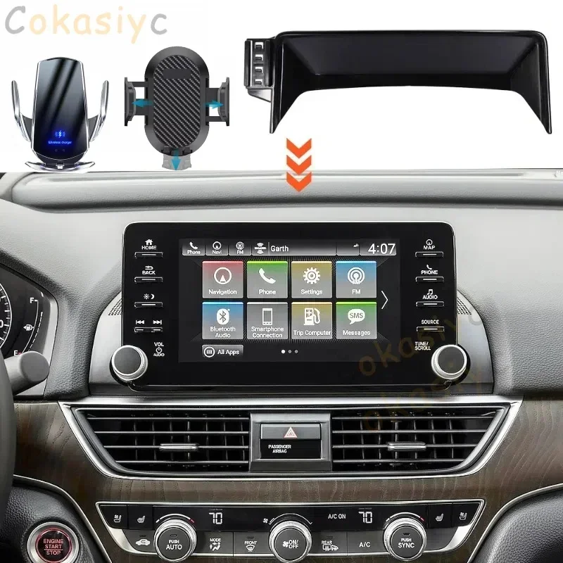 Автомобильный держатель телефона для Honda Accord 10-го поколения 2018 2019 2020 2021 2022, фиксированный кронштейн для экрана, основание с беспроводной зарядкой, автомобильное крепление для телефона
Автомобильный держатель телефона для Honda Accord 10-го поколения 2018 2019 2020 2021 2022, фиксированный кронштейн для экрана, основание с беспроводной зарядкой, автомобильное крепление для телефона