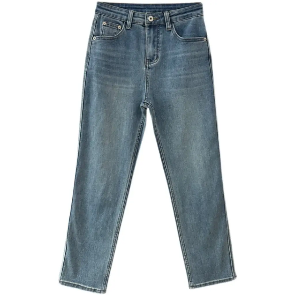 Zhendian High Waist Slimming Jeans Women's Fleece-Lined Straight Pipe Pants Four-Color Options for Spring Autumn Winter
Zhendian High Waist Slimming Jeans Women's Fleece-Lined Straight Pipe Pants Four-Color Options for Spring Autumn Winter