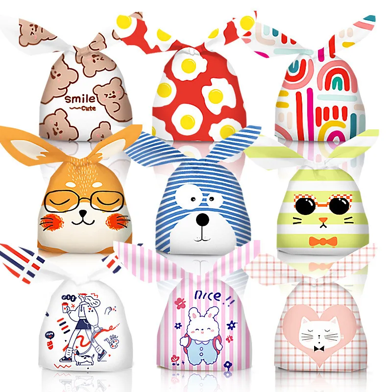 50Pcs Cartoon Rabbit Ears Plastic Bags Dessert Baking Snowflake Crisp Nougat Children Birthday Gift Packaging
50Pcs Cartoon Rabbit Ears Plastic Bags Dessert Baking Snowflake Crisp Nougat Children Birthday Gift Packaging