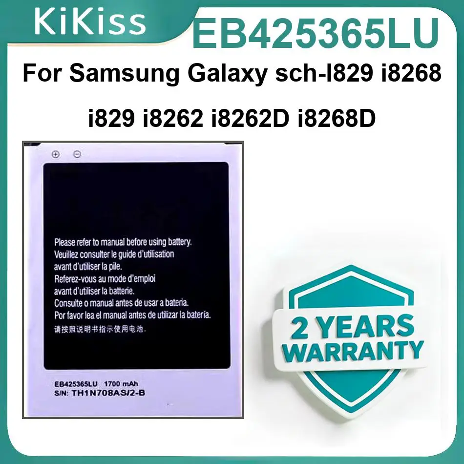 Аккумулятор EB425365LU для мобильных телефонов Samsung Galaxy Sch-I829, I8268, I829, I8262, I8262d, I8268d. Новые батареи.
Аккумулятор EB425365LU для мобильных телефонов Samsung Galaxy Sch-I829, I8268, I829, I8262, I8262d, I8268d. Новые батареи.