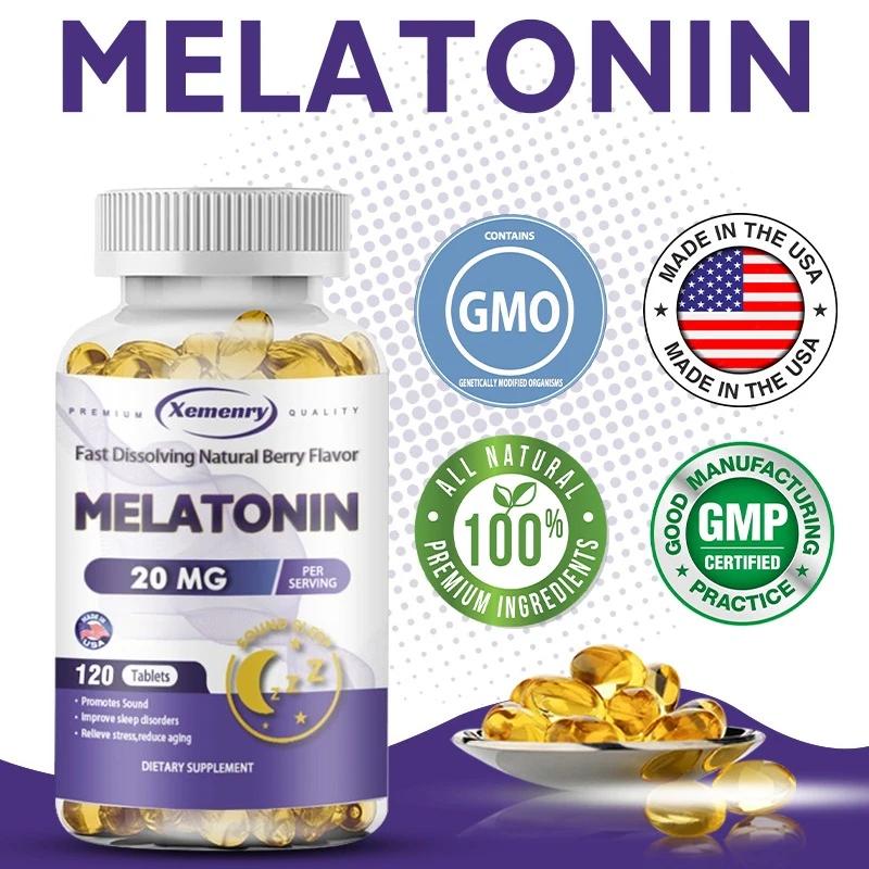 Melatonin - Sleep Aids To Promote Relaxation and Healthy Sleep, Improve Insomnia, Enhance Immunity, Gluten-free
Melatonin - Sleep Aids To Promote Relaxation and Healthy Sleep, Improve Insomnia, Enhance Immunity, Gluten-free