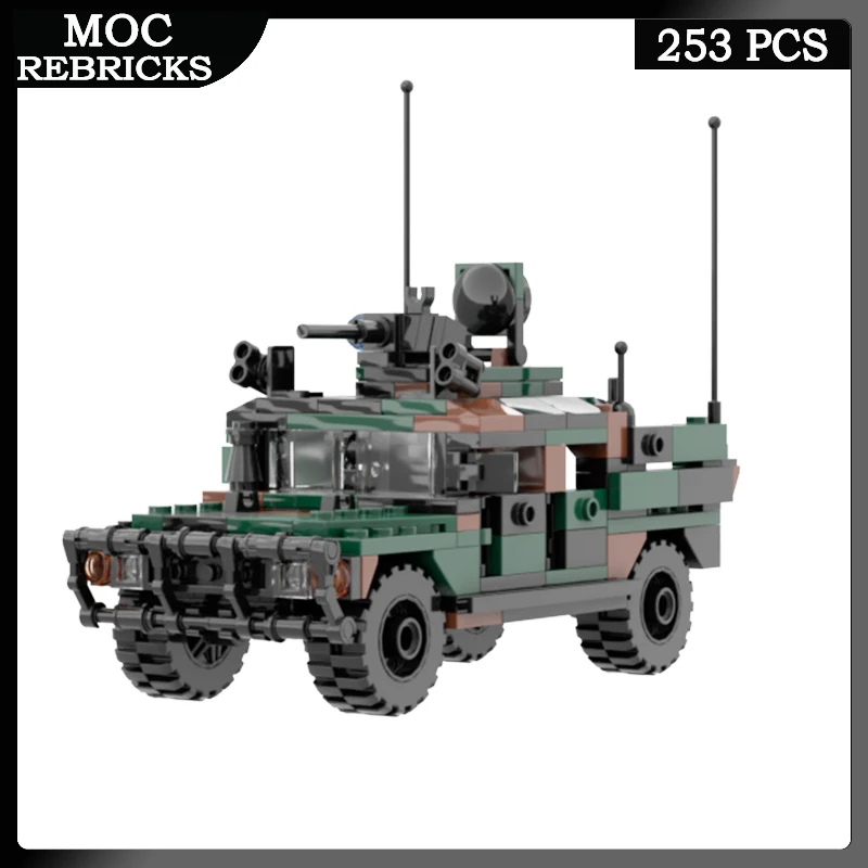 WW2 Military Series Hummer M-1043 Armored Vehicle MOC Building Block DIY Model Toy Technology Brick Xmas Gifts
WW2 Military Series Hummer M-1043 Armored Vehicle MOC Building Block DIY Model Toy Technology Brick Xmas Gifts