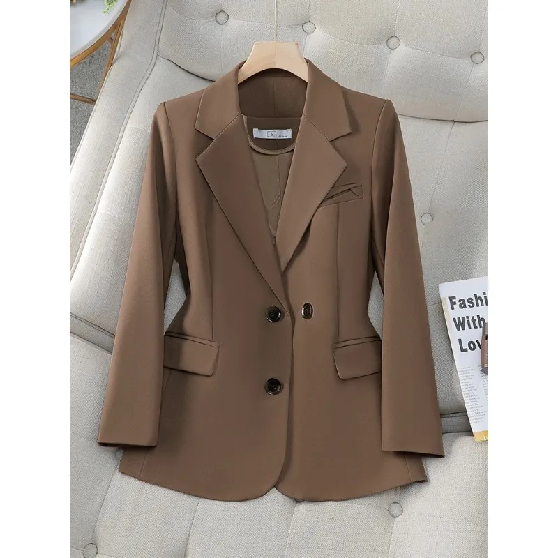 Fashion Autumn Winter Women Blazer Pink Black Coffee Female Long Sleeve Single Breasted Solid Ladies Jacket Coat For Work Wear
Fashion Autumn Winter Women Blazer Pink Black Coffee Female Long Sleeve Single Breasted Solid Ladies Jacket Coat For Work Wear