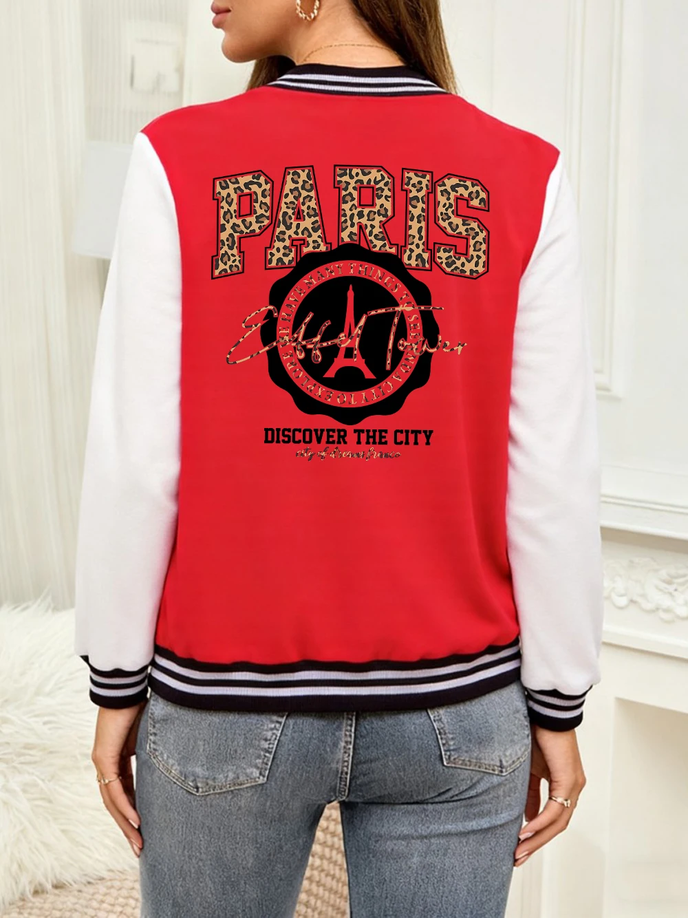 Paris Eiffel Tower Leopard Printing Coats Womens Street Loose Baseball Jersey Basics Sporty Jackets Winter Fleece Warm Clothes
Paris Eiffel Tower Leopard Printing Coats Womens Street Loose Baseball Jersey Basics Sporty Jackets Winter Fleece Warm Clothes