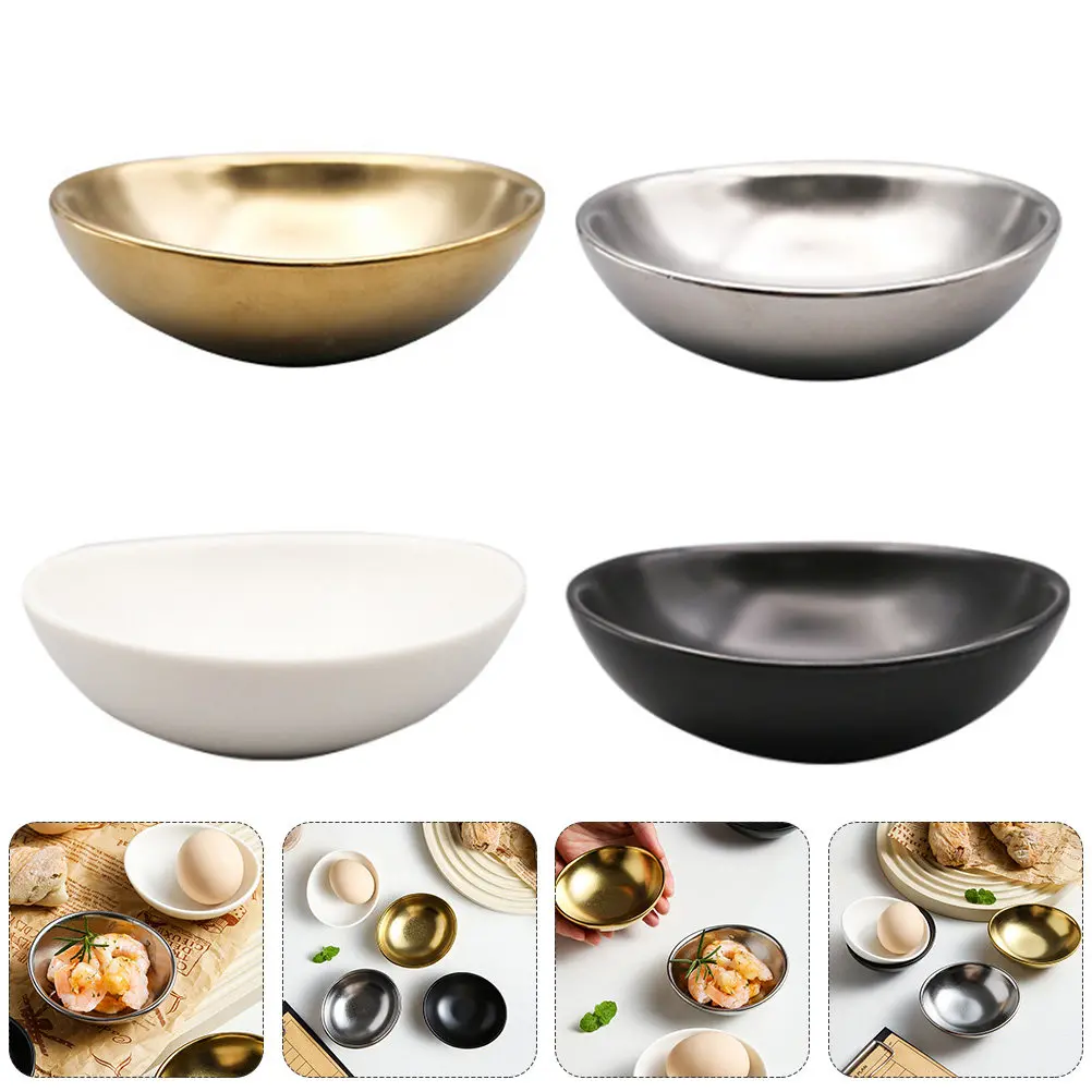 4Pcs Egg Shape Seasoning Plates Stable Small Sauce Dishes for Mustard Sushi Condiment Tray Appetizer Vinegar Tray Food Grade
4Pcs Egg Shape Seasoning Plates Stable Small Sauce Dishes for Mustard Sushi Condiment Tray Appetizer Vinegar Tray Food Grade