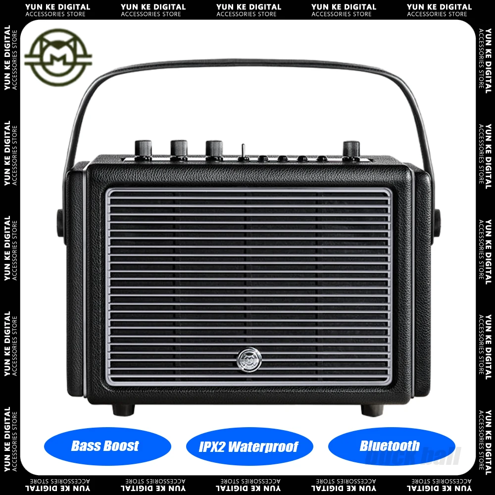 XOG Retro M4 Bluetooth Speaker Bass Boost Stereo IPX2 Waterproof Sound Box Portable Surround 4000mAh Long Battery Life Outdoor
XOG Retro M4 Bluetooth Speaker Bass Boost Stereo IPX2 Waterproof Sound Box Portable Surround 4000mAh Long Battery Life Outdoor