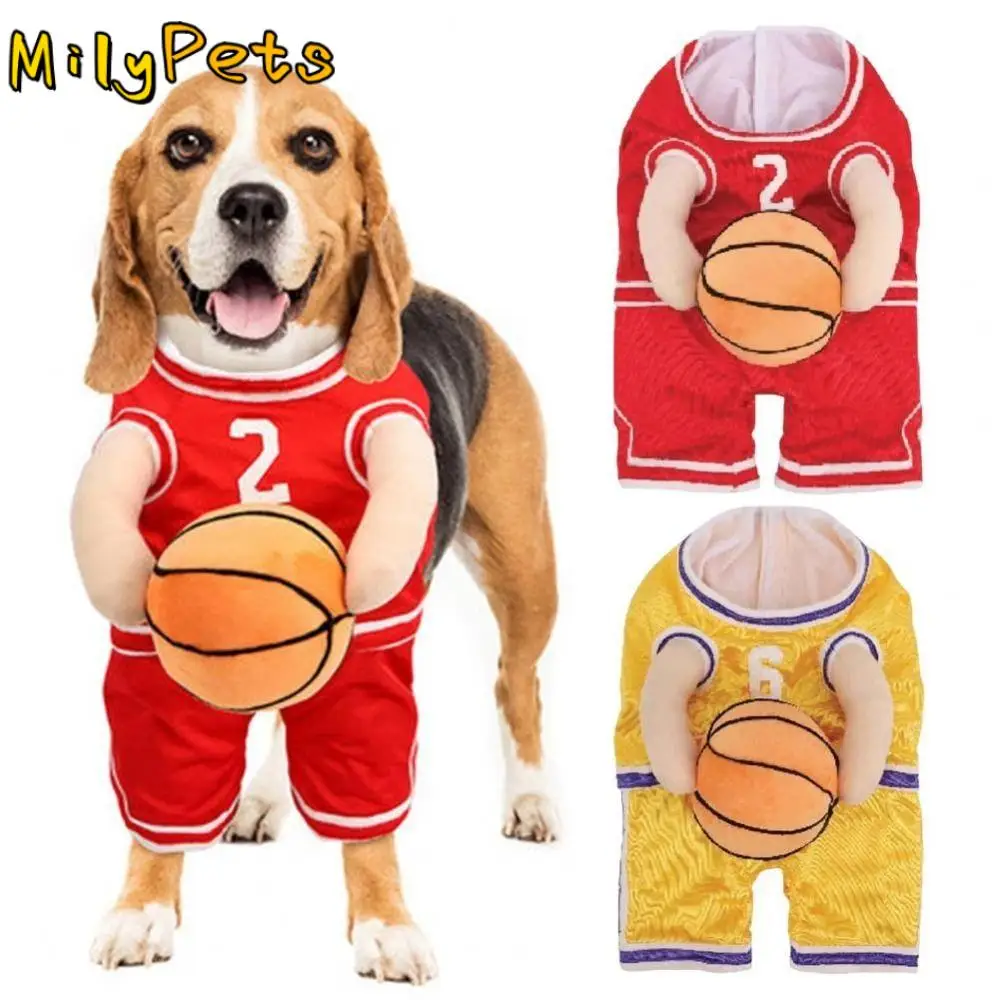 Cute Dog Basketball Costume Halloween Cosplay S/M/L Pet Decoration Clothes Holding Ball Breathable Puppy Player Costume
Cute Dog Basketball Costume Halloween Cosplay S/M/L Pet Decoration Clothes Holding Ball Breathable Puppy Player Costume
