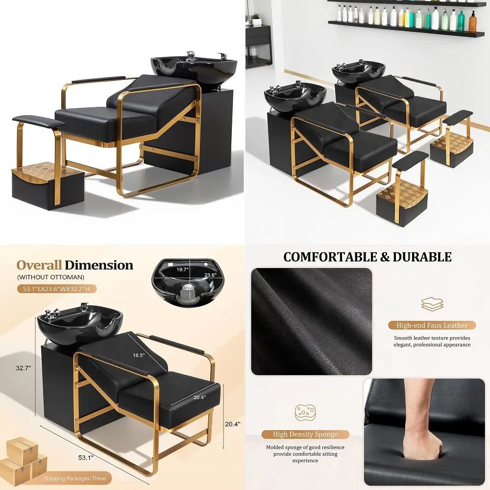 Shampoo Chairs for Salon, Stainless Steel Frame amp UPC Certified Shampoo Bowl amp Footrest, Hair Washing Station, Backwash Uni
Shampoo Chairs for Salon, Stainless Steel Frame amp UPC Certified Shampoo Bowl amp Footrest, Hair Washing Station, Backwash Uni