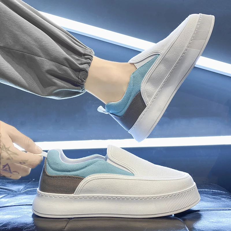 Men's Canvas Shoes Summer New Style Thick Bottom Anti-slip Low Cut Leisure Board Shoes Easy to Wear Trendy Sneakers
Men's Canvas Shoes Summer New Style Thick Bottom Anti-slip Low Cut Leisure Board Shoes Easy to Wear Trendy Sneakers