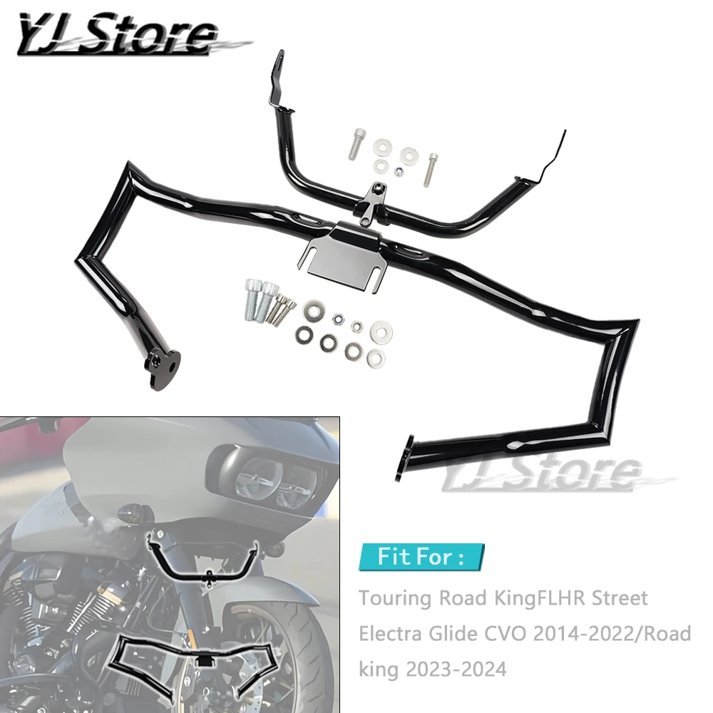 Fit For Harley Touring Road King FLHR Street Electra Glide CVO 14-22/Road King 23-24 Motorcycle Butterfly style bumper assembly 
Fit For Harley Touring Road King FLHR Street Electra Glide CVO 14-22/Road King 23-24 Motorcycle Butterfly style bumper assembly