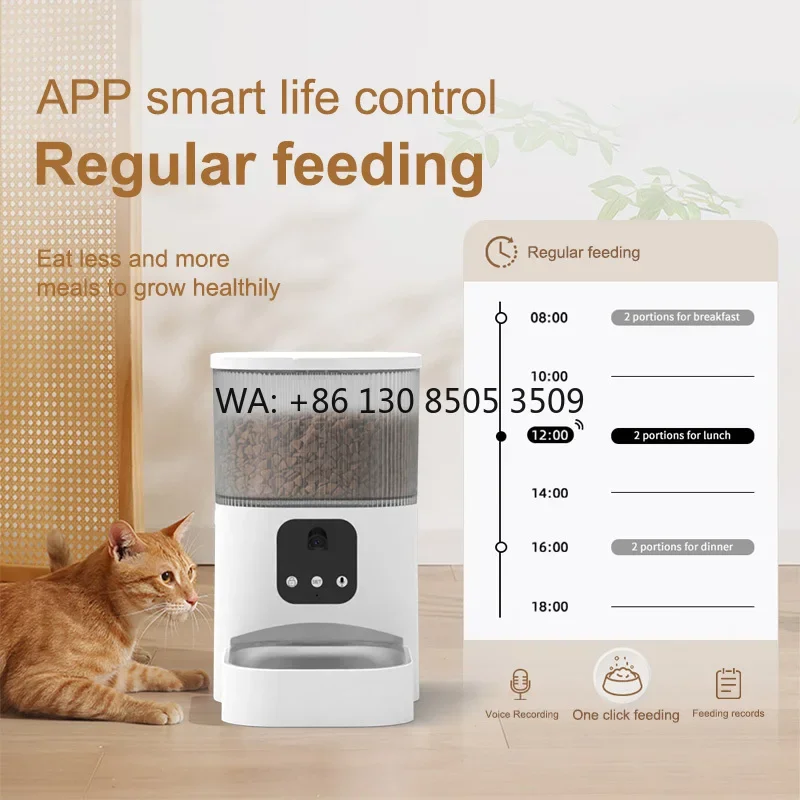 3L Eco-Friendly Portable Automatic Cat Feeder Stainless Steel Smart WIFI APP Controlled LCD Display Time Setting
3L Eco-Friendly Portable Automatic Cat Feeder Stainless Steel Smart WIFI APP Controlled LCD Display Time Setting