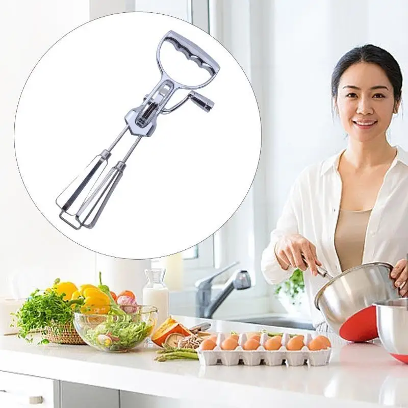 Manual Eggs Beater Double Rotary Eggs Whisk Eggbeater Convenient Cooking Tool
Manual Eggs Beater Double Rotary Eggs Whisk Eggbeater Convenient Cooking Tool