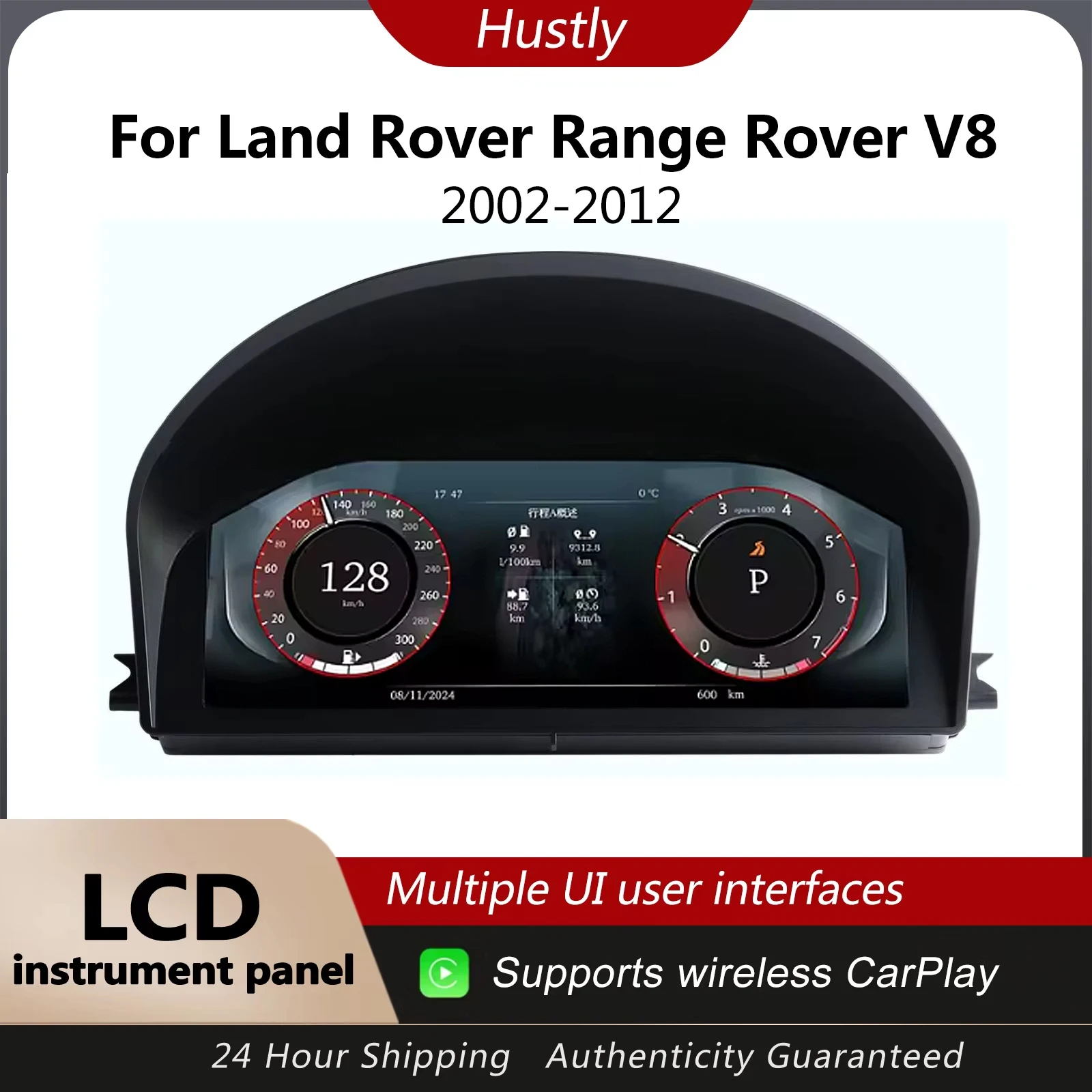 12,3-дюймовый цифровой приборный кластер для Land Rover Range Rove V8 2002-2012, спидометр iOS CarPlay
12,3-дюймовый цифровой приборный кластер для Land Rover Range Rove V8 2002-2012, спидометр iOS CarPlay
