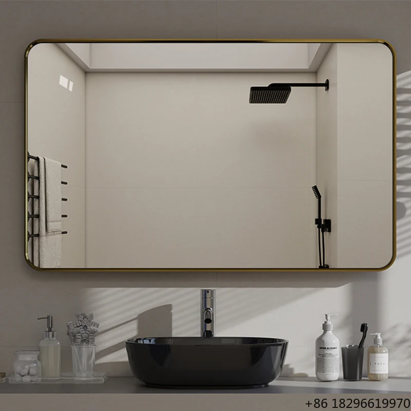 Hotel Style Bathroom Mirror Wall Mounted Vanity Mirror For Washbasin Bathtub Aluminum Frame Ordinary Mirror Bathroom Decor
Hotel Style Bathroom Mirror Wall Mounted Vanity Mirror For Washbasin Bathtub Aluminum Frame Ordinary Mirror Bathroom Decor