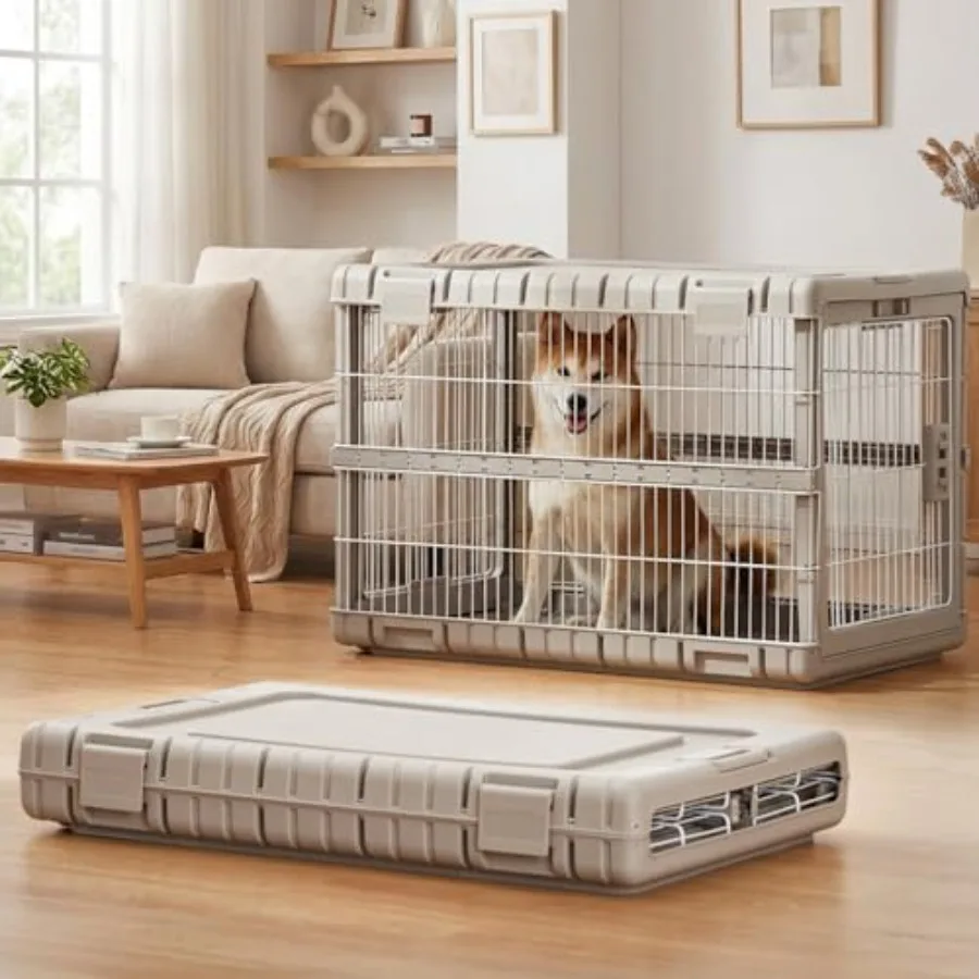 Collapsible Dog Crate for Large Dogs - 36" L Heavy Duty Dog Kennel No Tools Required with 4 Sides Steel Foldable Cage for Dogs
Collapsible Dog Crate for Large Dogs - 36" L Heavy Duty Dog Kennel No Tools Required with 4 Sides Steel Foldable Cage for Dogs