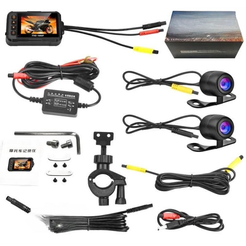 Motorcycle driving recorder, front and rear dual lenses waterproof and anti-shake
Motorcycle driving recorder, front and rear dual lenses waterproof and anti-shake