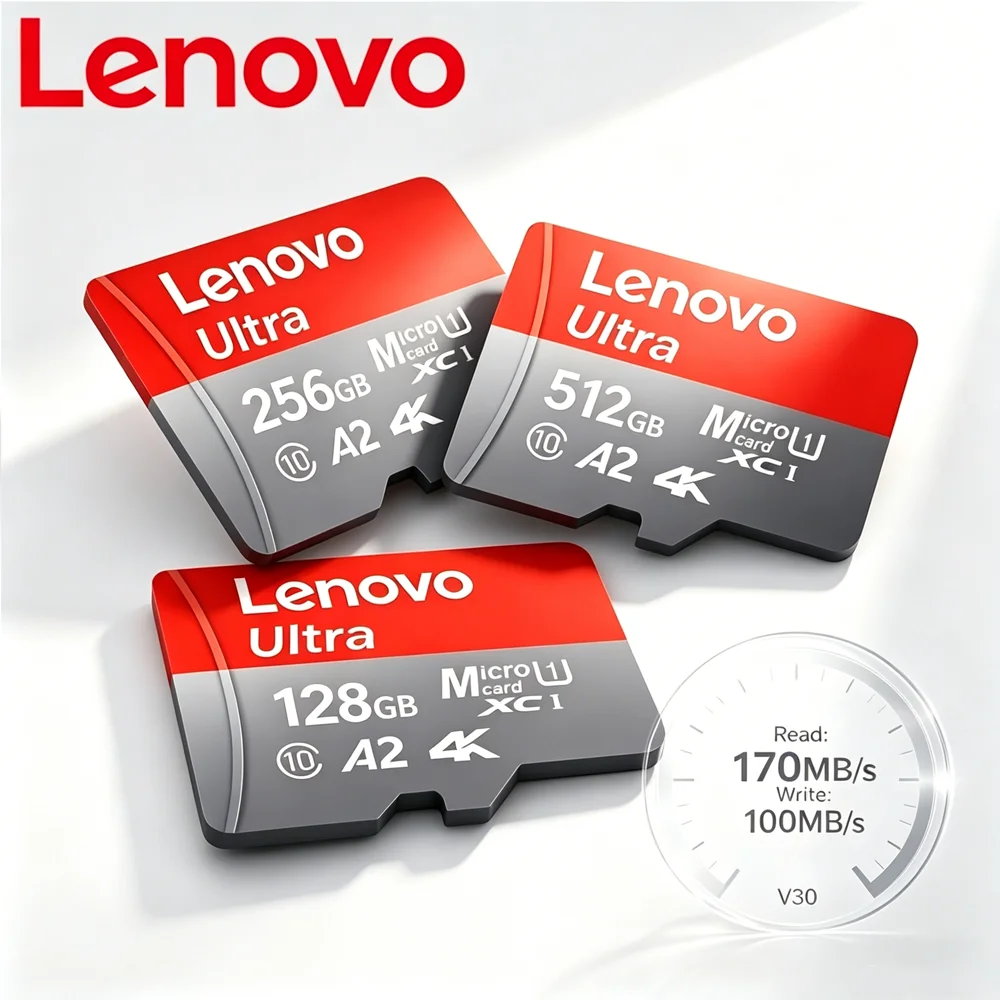 Lenovo High Speed SD Card 128GB/256GB/512GB Micro TF Memory Card Class 10 U3 V30 with Adapter for Nintendo Switch Game Storage
Lenovo High Speed SD Card 128GB/256GB/512GB Micro TF Memory Card Class 10 U3 V30 with Adapter for Nintendo Switch Game Storage