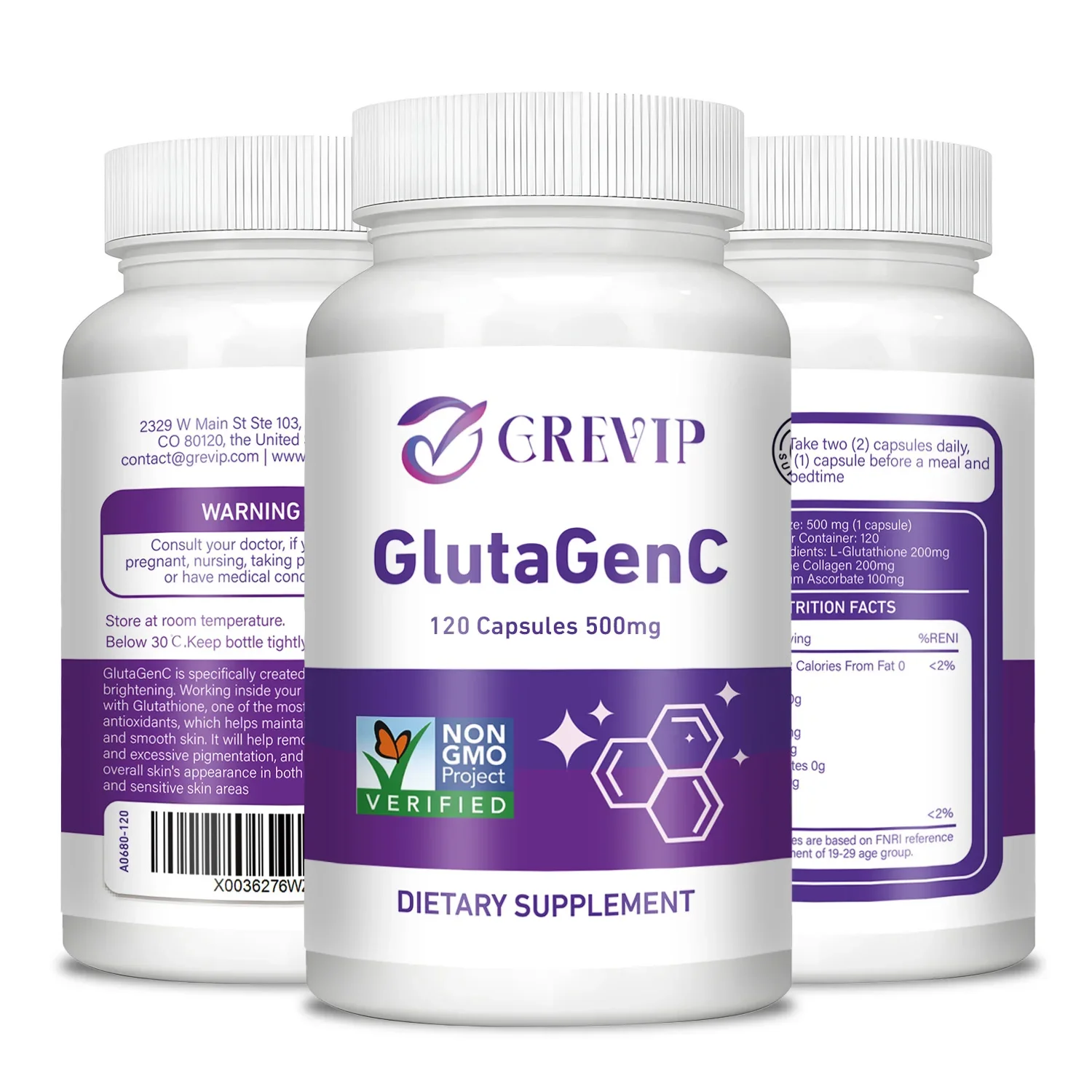 GlutaGen C Whitening Supplement - Brightens Skin, Supports Immune System, Removes Wrinkles and Fine Lines
GlutaGen C Whitening Supplement - Brightens Skin, Supports Immune System, Removes Wrinkles and Fine Lines