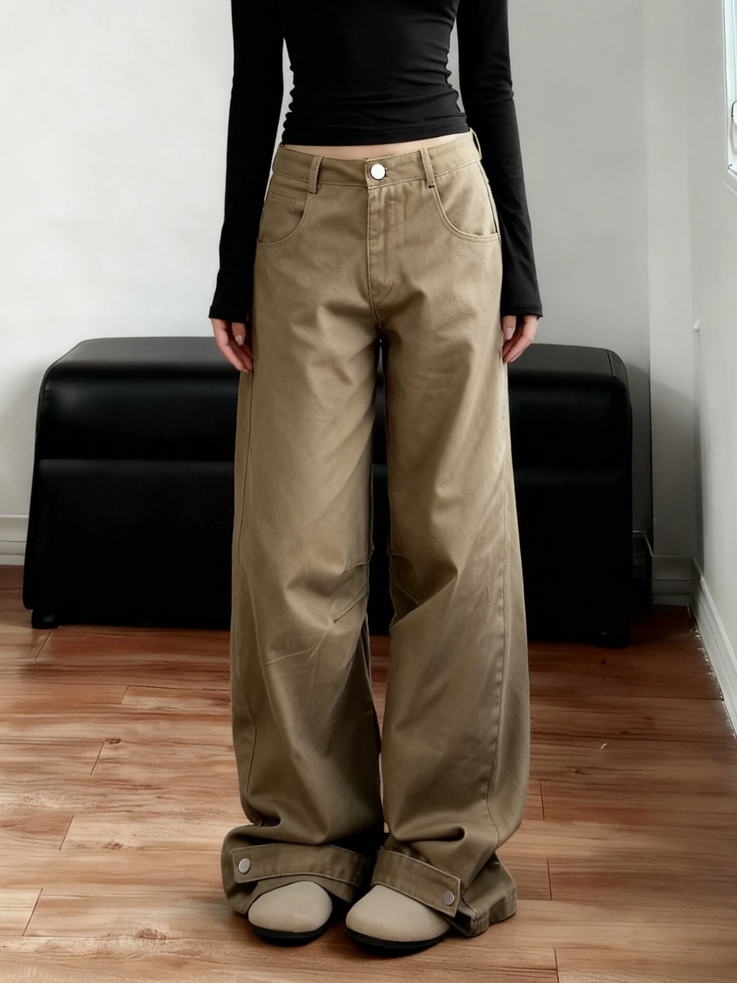 Low Waist Wide Leg Pure Color American Style Jeans Women's Loose Fit Slimming Long Pants Street Style Casual Wear All Seasons
Low Waist Wide Leg Pure Color American Style Jeans Women's Loose Fit Slimming Long Pants Street Style Casual Wear All Seasons