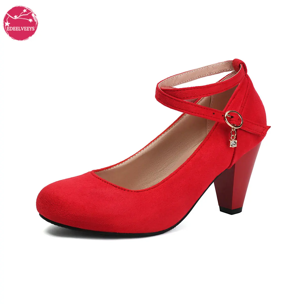 Women's Ankle Strap Low Block Spike Heels Pumps Sexy Cross Ankle Closed Round Toe Dress Wedding Office Work Shoes Plus Size
Women's Ankle Strap Low Block Spike Heels Pumps Sexy Cross Ankle Closed Round Toe Dress Wedding Office Work Shoes Plus Size