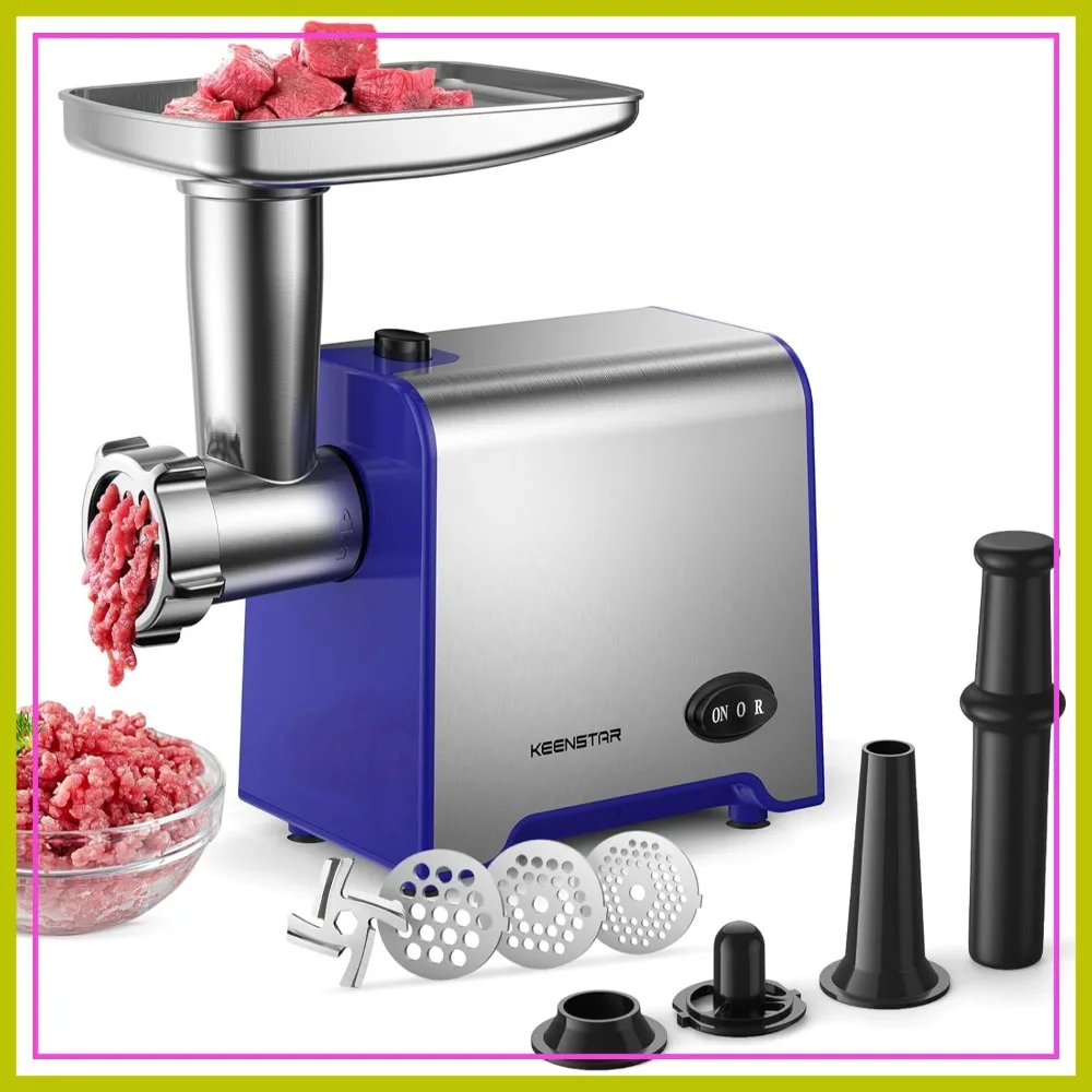 Electric Meat Grinder 450W, Stainless Steel Meat Mincer with Blade & 3 Plates, Sausage Stuffer & Kubbe Kit for Home Kitchen
Electric Meat Grinder 450W, Stainless Steel Meat Mincer with Blade & 3 Plates, Sausage Stuffer & Kubbe Kit for Home Kitchen