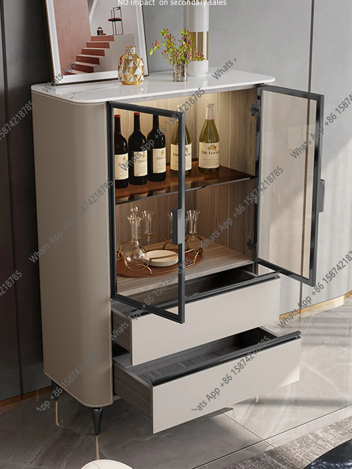 cf Light luxury modern rock slab wine cabinet, living room tempered glass locker, multi-functional figure display cabinet
cf Light luxury modern rock slab wine cabinet, living room tempered glass locker, multi-functional figure display cabinet