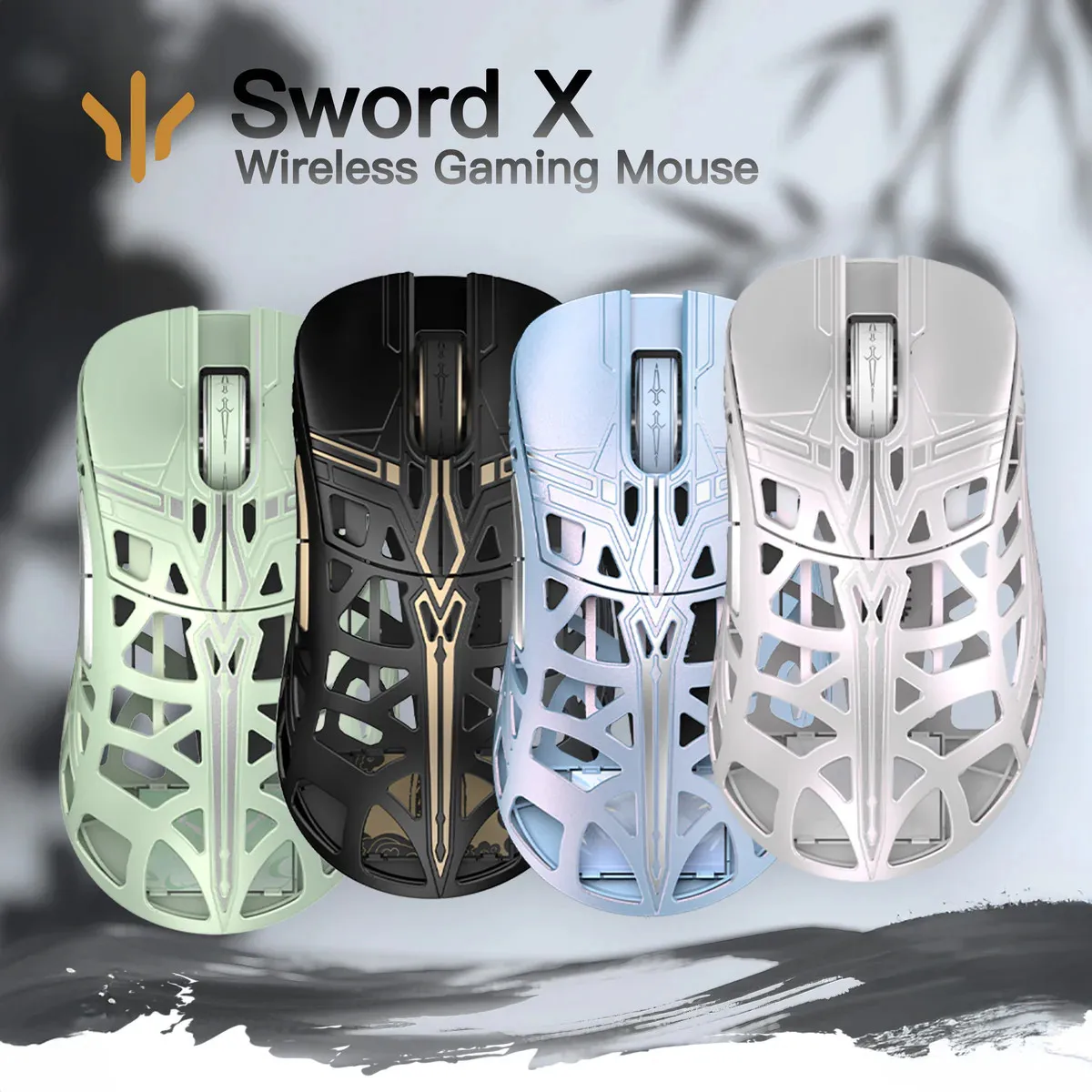 WLMOUSE Sword X Collaboration Wireless Mouse Dual Mode PAW3950HS Sensor Magnesium Alloy Gaming Mouse Ergonomics PC Accessories
WLMOUSE Sword X Collaboration Wireless Mouse Dual Mode PAW3950HS Sensor Magnesium Alloy Gaming Mouse Ergonomics PC Accessories