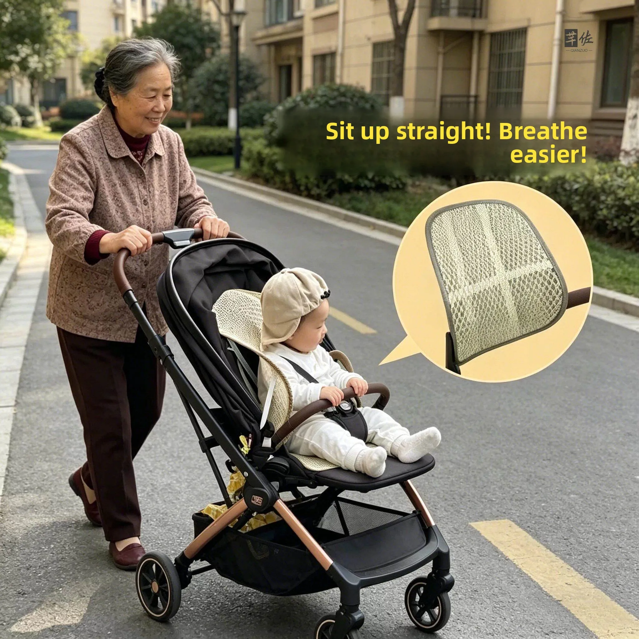 Baby Stroller Backrest Support Summer Cool Feeling Pad Infant Straight Backrest Cushion Adjustable Waist Protection Pillow
Baby Stroller Backrest Support Summer Cool Feeling Pad Infant Straight Backrest Cushion Adjustable Waist Protection Pillow