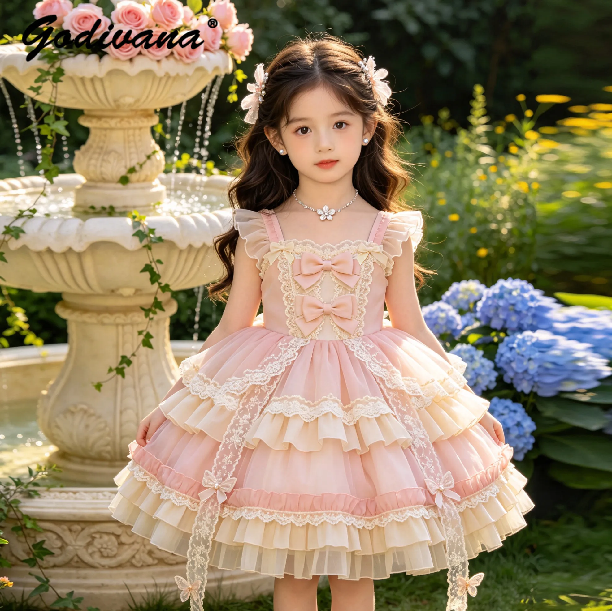 2026 New Summer Baby Girls Princess Lolita Dress Kids Sweet Pink Lace Bow Sleeveless Flower Girl Cake Dress Birthday Party Gown
2026 New Summer Baby Girls Princess Lolita Dress Kids Sweet Pink Lace Bow Sleeveless Flower Girl Cake Dress Birthday Party Gown