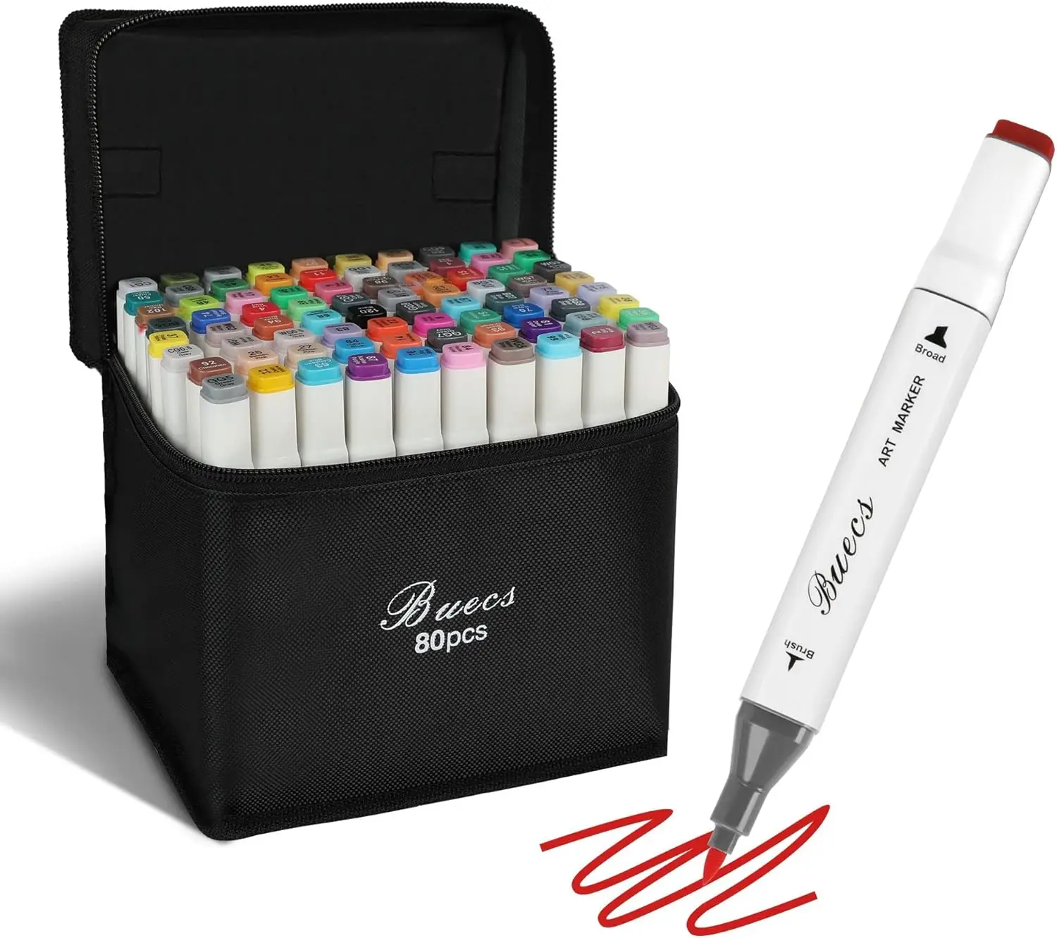 80 Alcohol Markers, Double Tipped Brush & Fine, for Adult Coloring Drawing Sketching
80 Alcohol Markers, Double Tipped Brush & Fine, for Adult Coloring Drawing Sketching