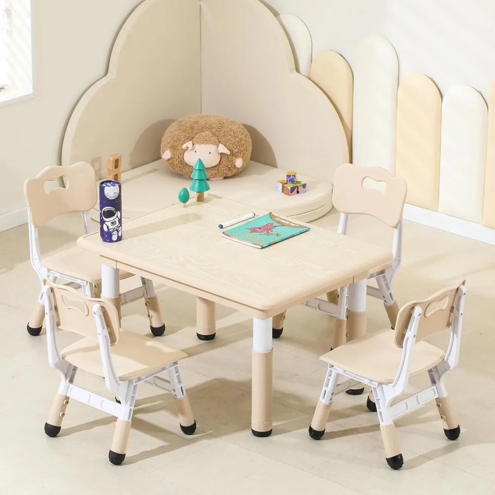 Kids Table and Chairs, Height-Adjustable Toddler Table and Chair Set with 31.5''Lx23.6''W Graffiti Desktop, Table Chair for Ages
Kids Table and Chairs, Height-Adjustable Toddler Table and Chair Set with 31.5''Lx23.6''W Graffiti Desktop, Table Chair for Ages