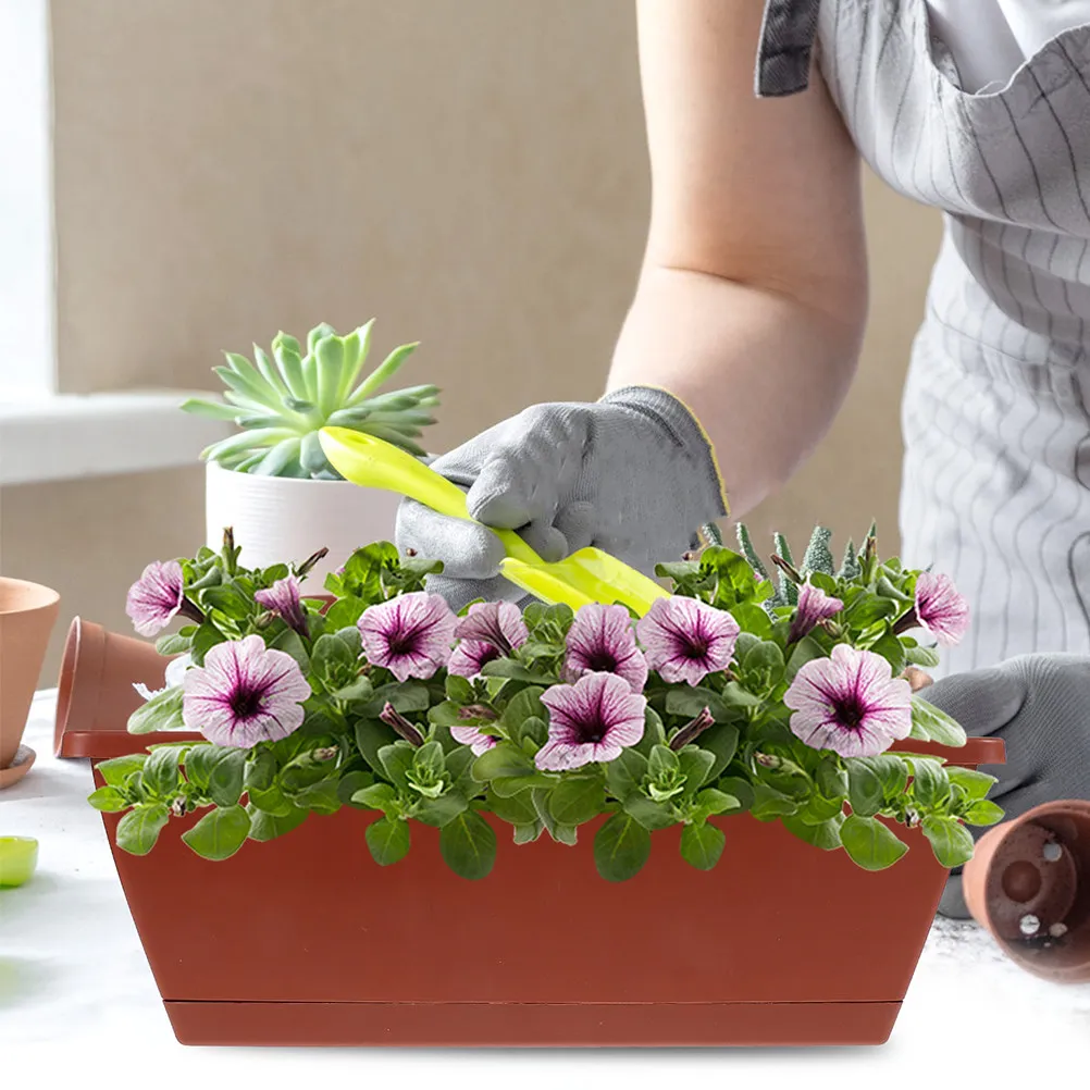 4Sets Window Box Planters Rectangular Resin Flower Pots Drainage Design Vegetable Succulent Planting Containers Garden Patio
4Sets Window Box Planters Rectangular Resin Flower Pots Drainage Design Vegetable Succulent Planting Containers Garden Patio