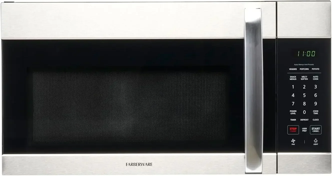 Over-the-Range Microwave Oven, 1.7 Cu. Ft. - 1000W - Auto Reheat, Multi-Stage Cooking, Melt/Soften Feature, Child Safety Lock
Over-the-Range Microwave Oven, 1.7 Cu. Ft. - 1000W - Auto Reheat, Multi-Stage Cooking, Melt/Soften Feature, Child Safety Lock