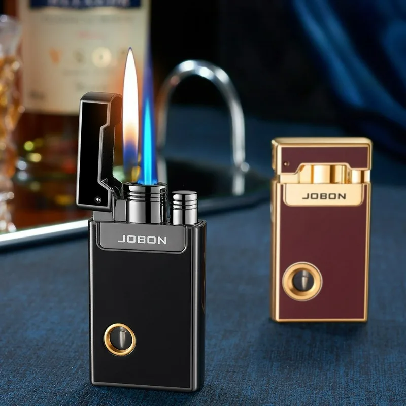 JOBON Metal Double Fire Switching Inflatable Lighter Windproof Jet Flame Visible Window Cigar Igniting High End Men's Gift
JOBON Metal Double Fire Switching Inflatable Lighter Windproof Jet Flame Visible Window Cigar Igniting High End Men's Gift