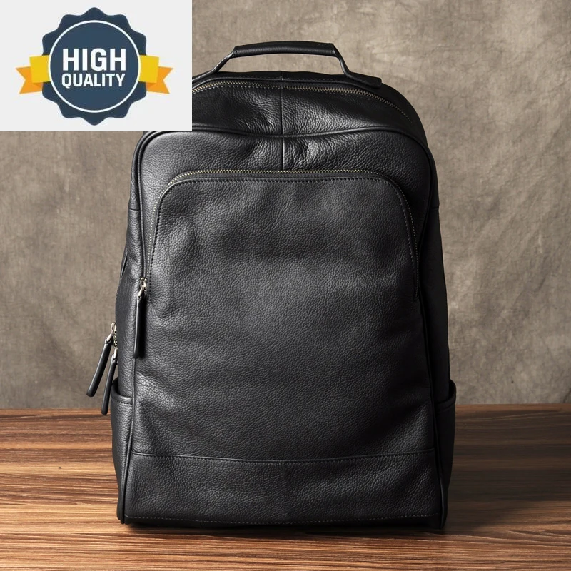 Fashion High Qaulity Genuine Leather Backpack Men Student School Bag Daily Bagpack Male Rucksack Large Knapsack M-813
Fashion High Qaulity Genuine Leather Backpack Men Student School Bag Daily Bagpack Male Rucksack Large Knapsack M-813
