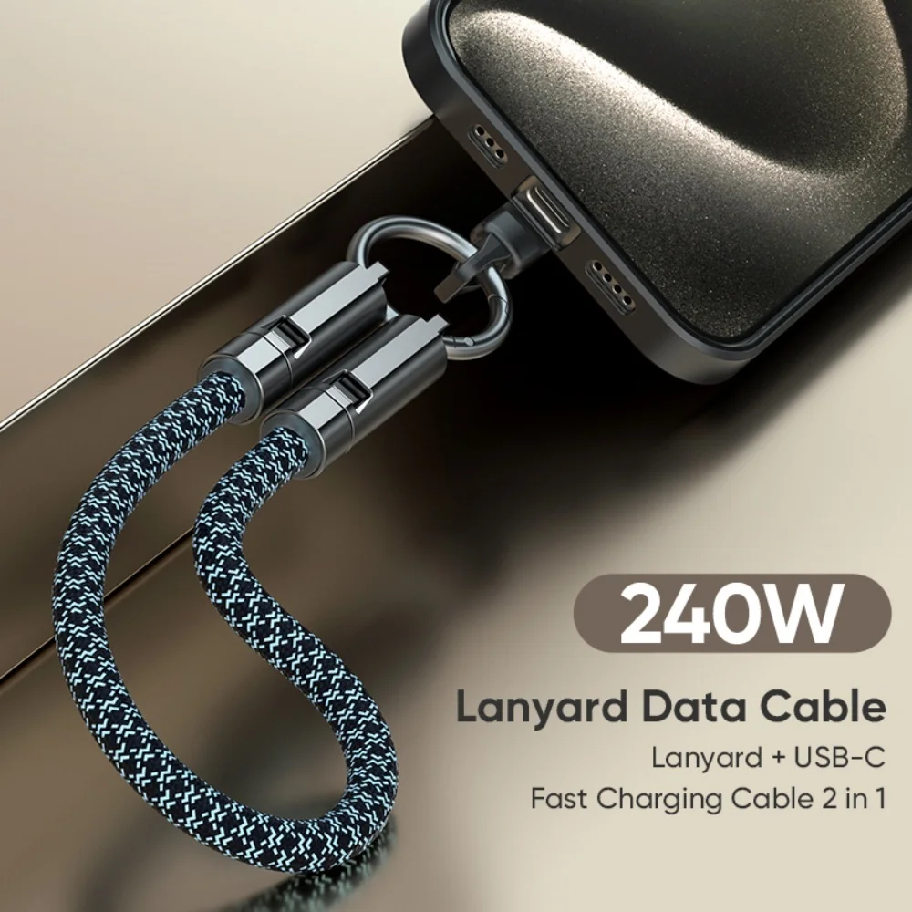 USB C to USB C Cable Portable Keychain,240W Phone Wrist Lanyard Fast Charging Cable for iPhone 17/16,Sumsung Galaxy S25/S24
USB C to USB C Cable Portable Keychain,240W Phone Wrist Lanyard Fast Charging Cable for iPhone 17/16,Sumsung Galaxy S25/S24