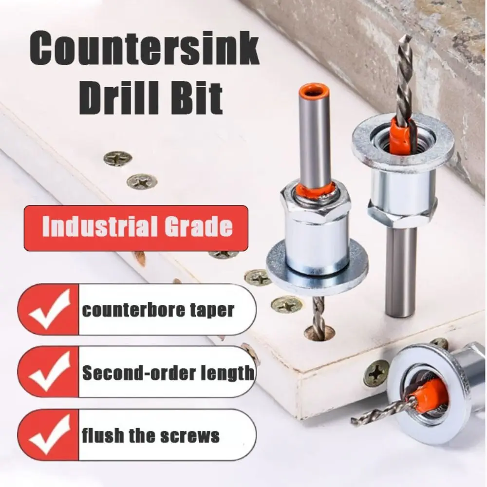 Сверло с зенковкой с регулируемым хвостовиком, износостойкая противоскользящая конструкция, регулируемая зенковка, противоскользящая, профессионального класса
Сверло с зенковкой с регулируемым хвостовиком, износостойкая противоскользящая конструкция, регулируемая зенковка, противоскользящая, профессионального класса