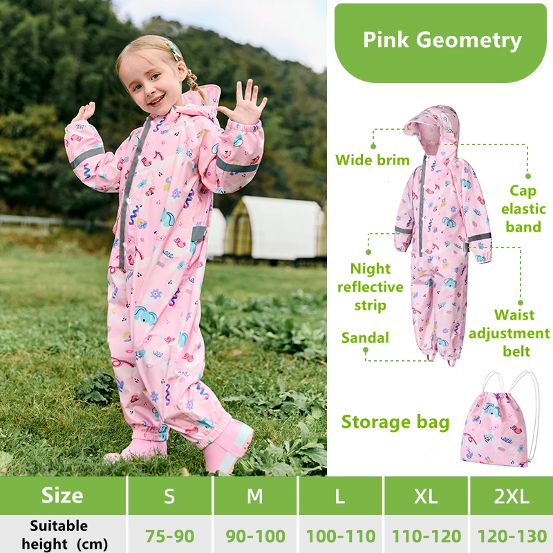 Cartoon Kids One Piece Rain Suit Full Body Waterproof Hooded Rain Jumpsuit Portable Toddler Raincoat For Outdoor Travel
Cartoon Kids One Piece Rain Suit Full Body Waterproof Hooded Rain Jumpsuit Portable Toddler Raincoat For Outdoor Travel