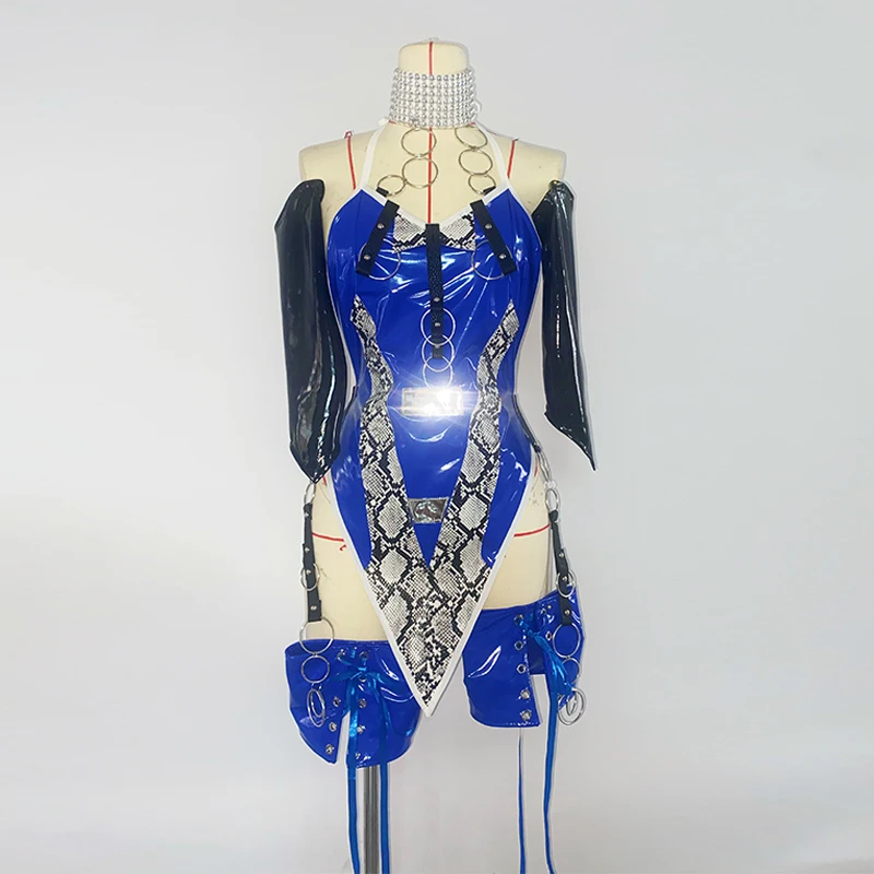 Nightclub Bar Gogo Dance Costume Blue Leather Dress Singer Dancer Performance Wear Rave Clothing Kpop Jazz Dance Outfit
Nightclub Bar Gogo Dance Costume Blue Leather Dress Singer Dancer Performance Wear Rave Clothing Kpop Jazz Dance Outfit