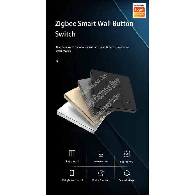 Умный переключатель Tuya Zigbee, 220 В, кнопочные выключатели света, настенный кнопочный переключатель, пульт дистанционного управления Smart Life, 3-клавишный, простой в использовании C-
Умный переключатель Tuya Zigbee, 220 В, кнопочные выключатели света, настенный кнопочный переключатель, пульт дистанционного управления Smart Life, 3-клавишный, простой в использовании C-