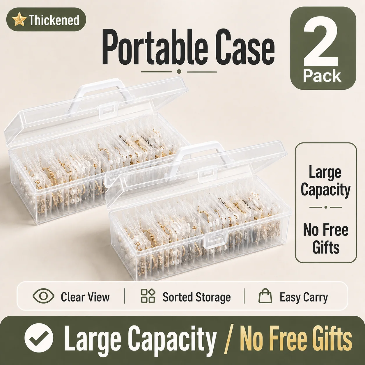 Jewelry Storage Box Sturdy Anti-Oxidation Jewelry Container Transparent Jewelry Organizer Transparent For Outings
Jewelry Storage Box Sturdy Anti-Oxidation Jewelry Container Transparent Jewelry Organizer Transparent For Outings