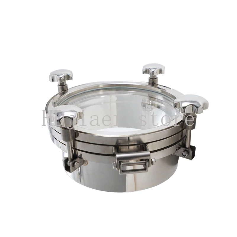 304 stainless steel hole pressure cover large glass sanitary hand hole welding thickened observation window
304 stainless steel hole pressure cover large glass sanitary hand hole welding thickened observation window