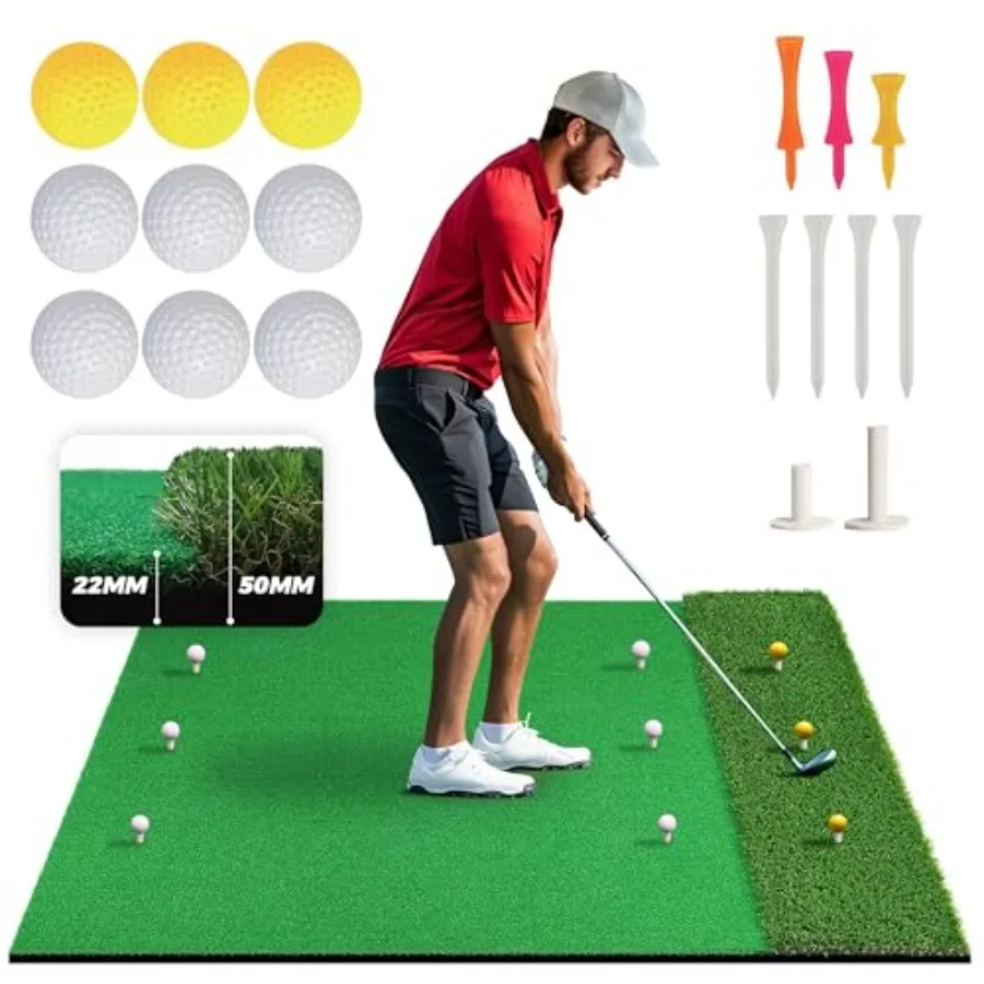 Коврик для гольфа DualTurf, утолщенный сверхпрочный коврик для гольфа 5x4 фута, зеленый тренировочный коврик для гольфа для использования в помещении или на открытом воздухе в гаражном вождении R
Коврик для гольфа DualTurf, утолщенный сверхпрочный коврик для гольфа 5x4 фута, зеленый тренировочный коврик для гольфа для использования в помещении или на открытом воздухе в гаражном вождении R