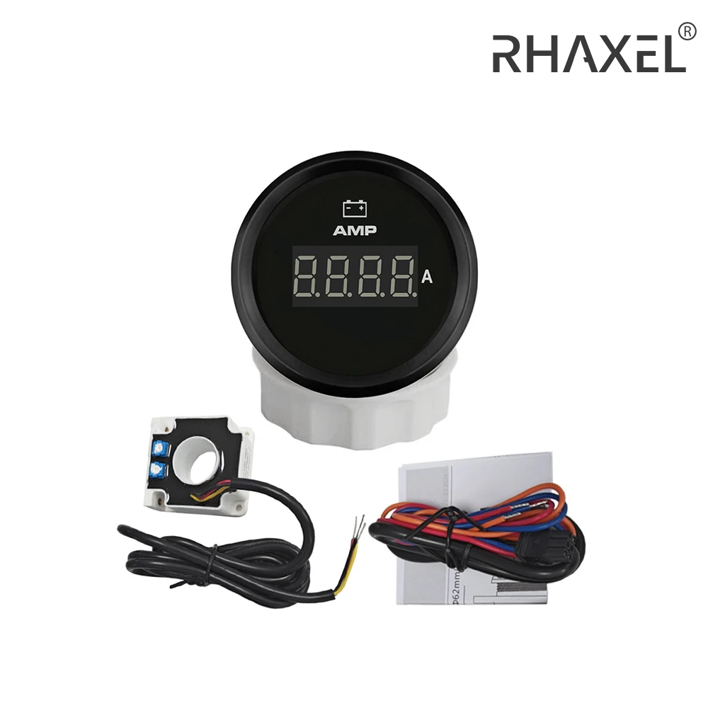 RHAXEL 52mm Ammeter Gauge Indicator 50A 80A 150A 12V 24V with Current Sensor with 8 Colors Backlights for Auto Yachts Truck RV
RHAXEL 52mm Ammeter Gauge Indicator 50A 80A 150A 12V 24V with Current Sensor with 8 Colors Backlights for Auto Yachts Truck RV