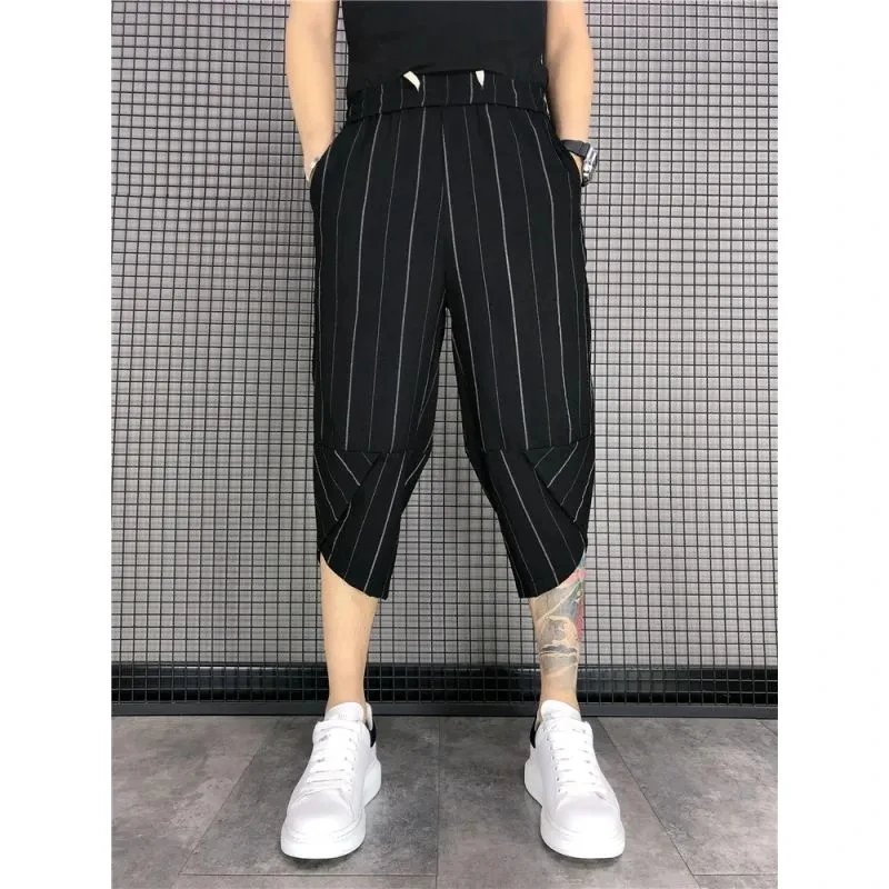 Men Clothing Summer New Casual Cotton Hemp Cropped Pants Shorts Men Baggy Pants Haren Pants All-match Korean Fashion Short Homme 
Men Clothing Summer New Casual Cotton Hemp Cropped Pants Shorts Men Baggy Pants Haren Pants All-match Korean Fashion Short Homme