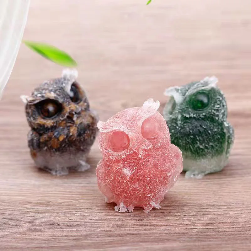 Natural Crystal Stone Gravel Owl Crafts Small Crystal Owl Figurine Cute Owl Carving Animal Ornaments for Home
Natural Crystal Stone Gravel Owl Crafts Small Crystal Owl Figurine Cute Owl Carving Animal Ornaments for Home